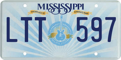 MS license plate LTT597