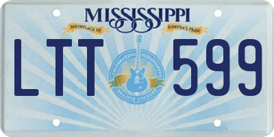 MS license plate LTT599