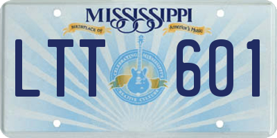 MS license plate LTT601