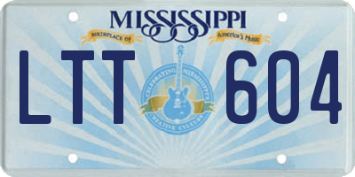 MS license plate LTT604