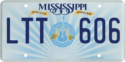 MS license plate LTT606
