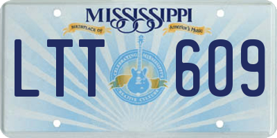 MS license plate LTT609