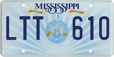 MS license plate LTT610