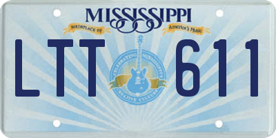 MS license plate LTT611