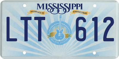 MS license plate LTT612