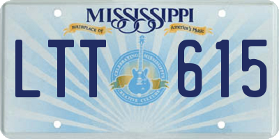 MS license plate LTT615