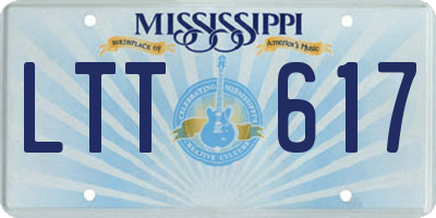 MS license plate LTT617
