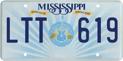 MS license plate LTT619