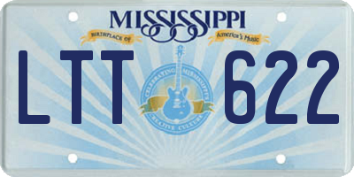 MS license plate LTT622