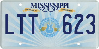 MS license plate LTT623