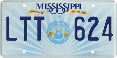 MS license plate LTT624