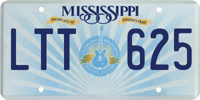 MS license plate LTT625