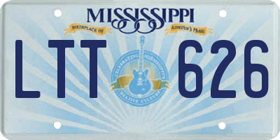 MS license plate LTT626