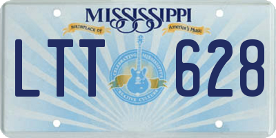 MS license plate LTT628