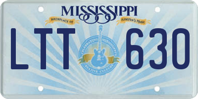 MS license plate LTT630