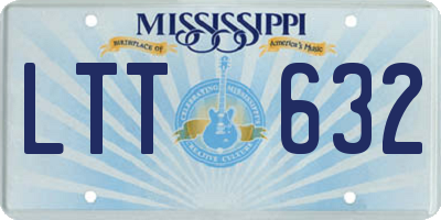MS license plate LTT632