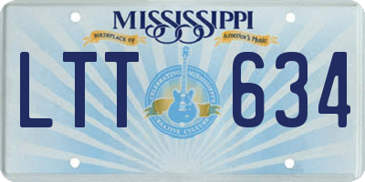 MS license plate LTT634
