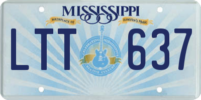 MS license plate LTT637