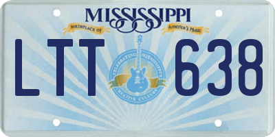 MS license plate LTT638