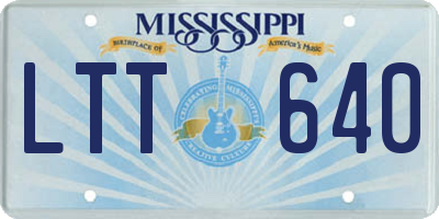 MS license plate LTT640