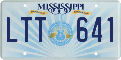 MS license plate LTT641