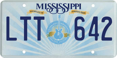 MS license plate LTT642