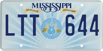 MS license plate LTT644