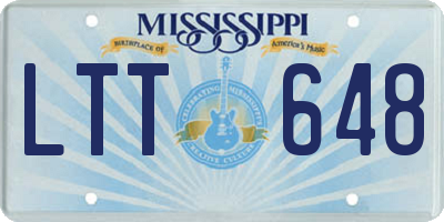 MS license plate LTT648