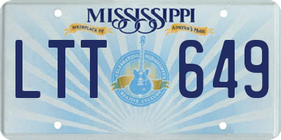 MS license plate LTT649