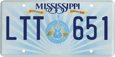 MS license plate LTT651
