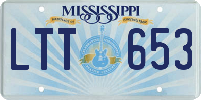 MS license plate LTT653