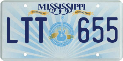 MS license plate LTT655