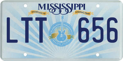 MS license plate LTT656