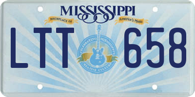 MS license plate LTT658