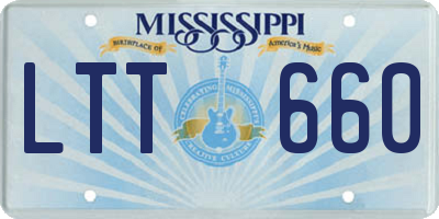 MS license plate LTT660