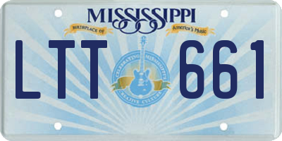MS license plate LTT661