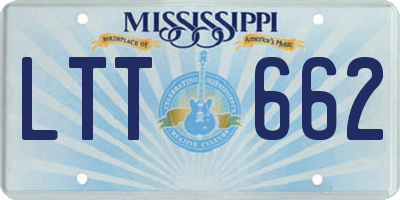 MS license plate LTT662