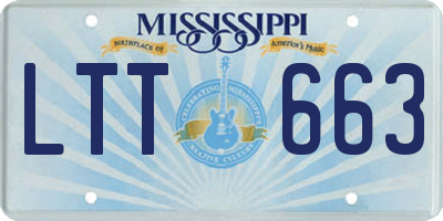 MS license plate LTT663