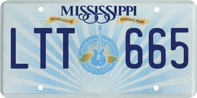 MS license plate LTT665