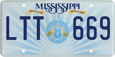 MS license plate LTT669