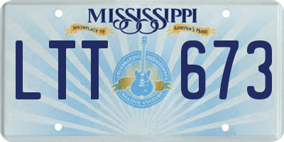 MS license plate LTT673