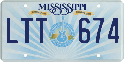 MS license plate LTT674