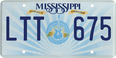 MS license plate LTT675