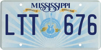MS license plate LTT676