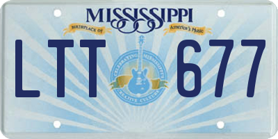 MS license plate LTT677
