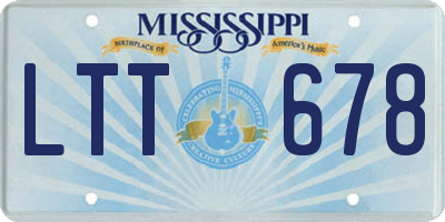 MS license plate LTT678
