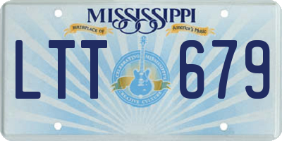 MS license plate LTT679
