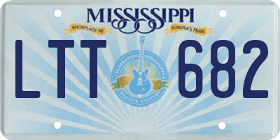 MS license plate LTT682