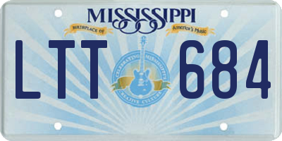 MS license plate LTT684