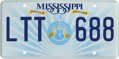 MS license plate LTT688